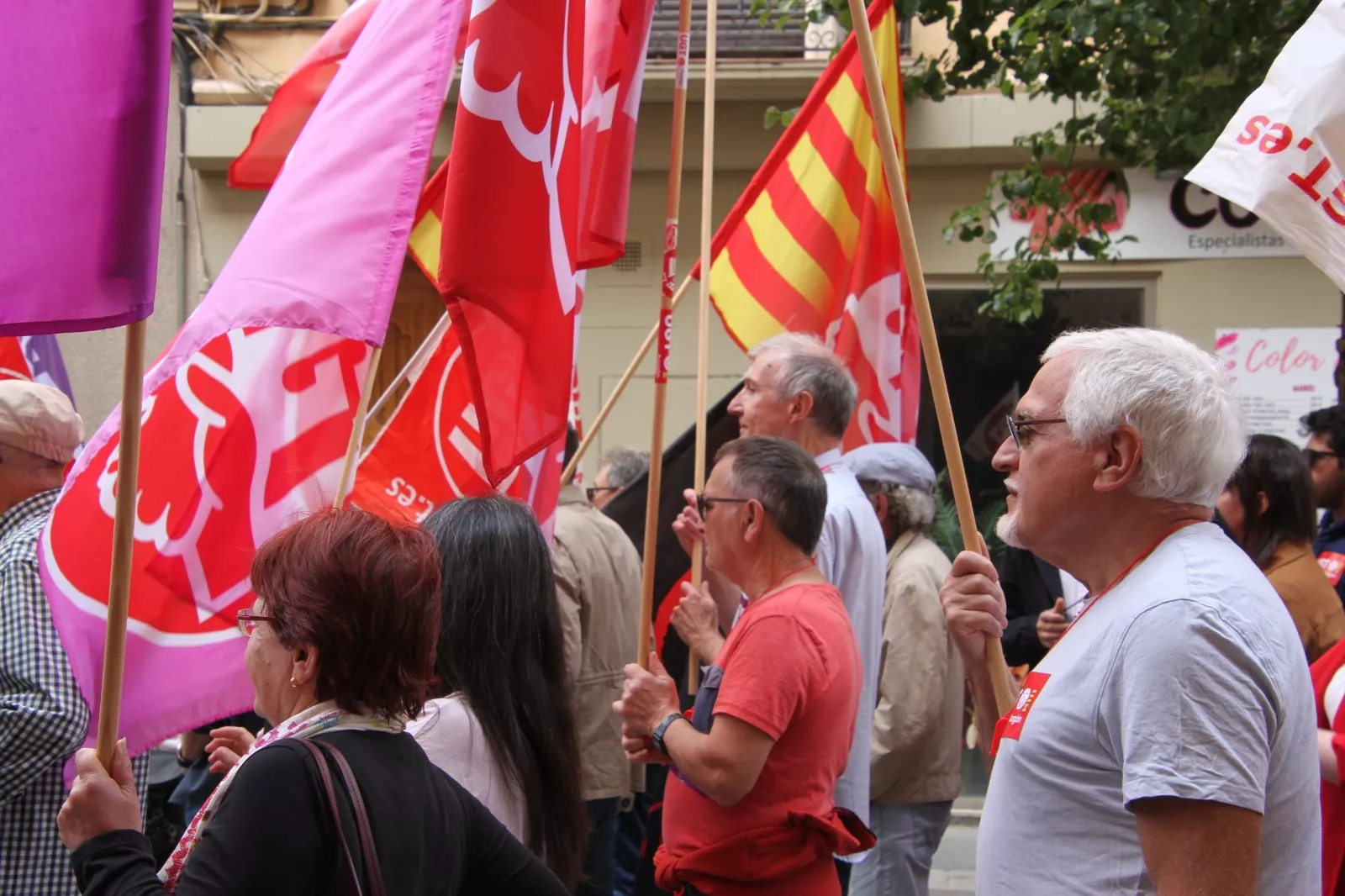 Manifestación del 1º de Mayo de UGT y CCOO en Huesca. Foto Carlos Neofato