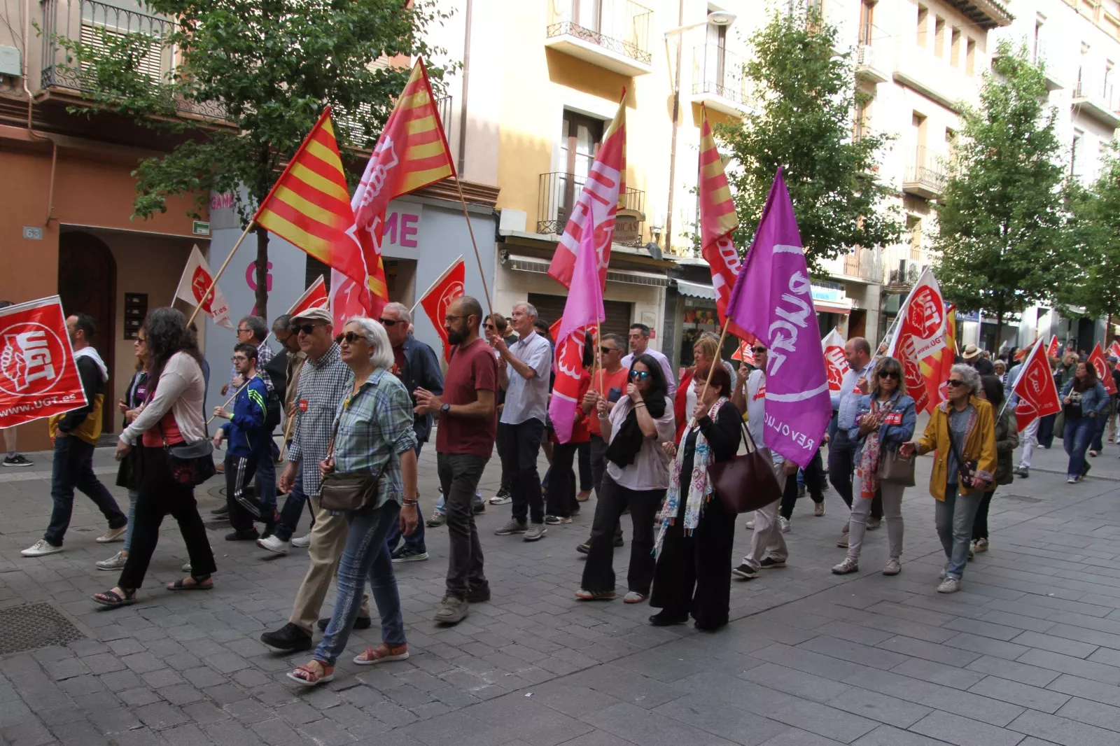 Manifestación del 1º de Mayo de UGT y CCOO en Huesca. Foto Carlos Neofato