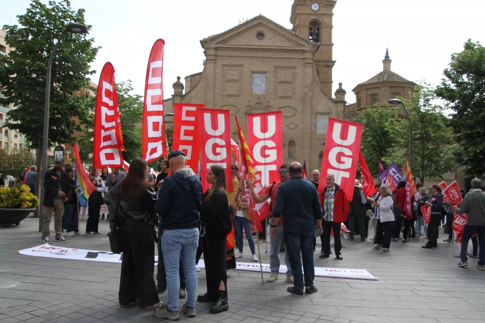 Manifestación del 1º de Mayo de UGT y CCOO en Huesca. Foto Carlos Neofato