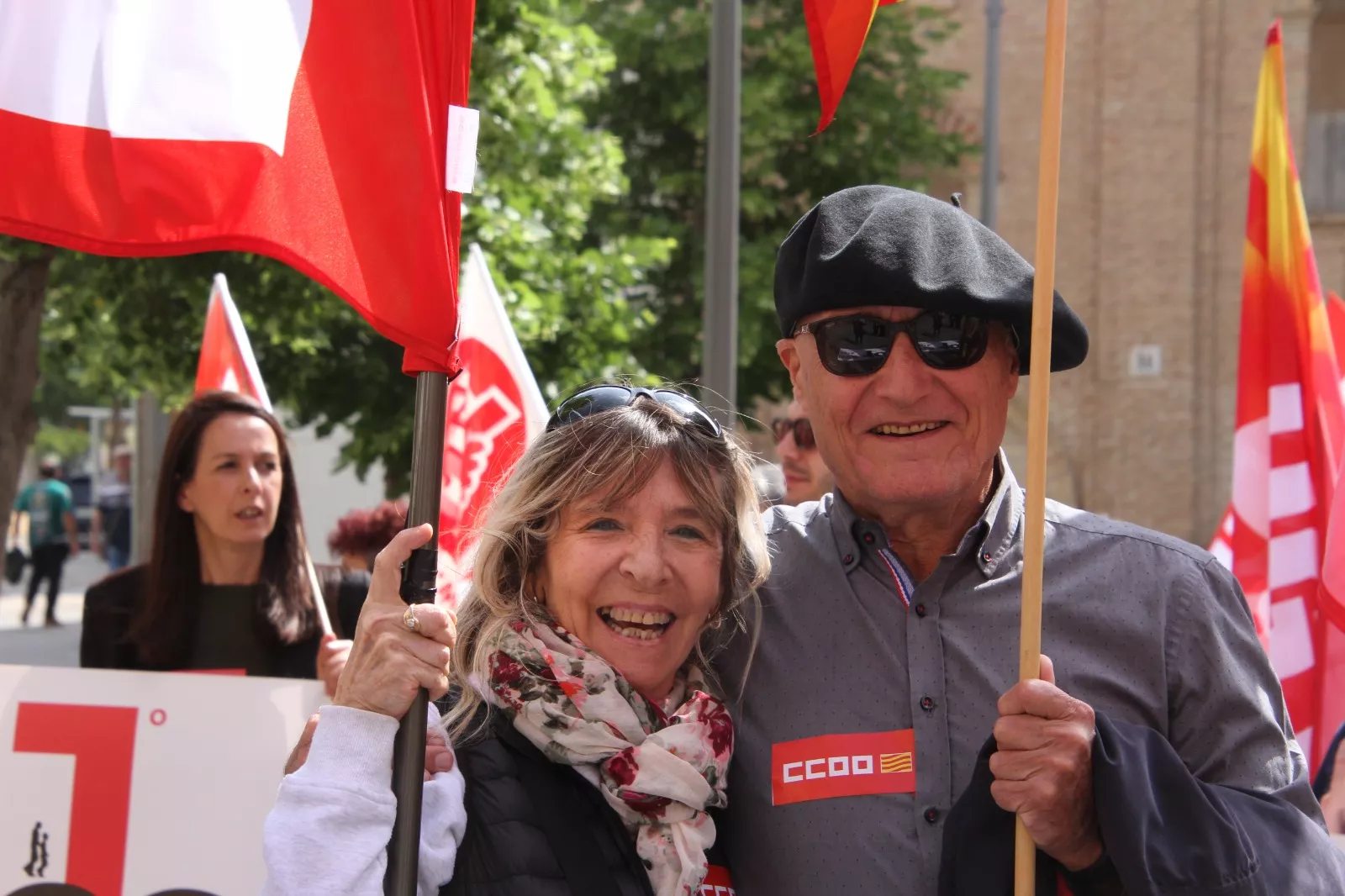 Manifestación del 1º de Mayo de UGT y CCOO en Huesca. Foto Carlos Neofato