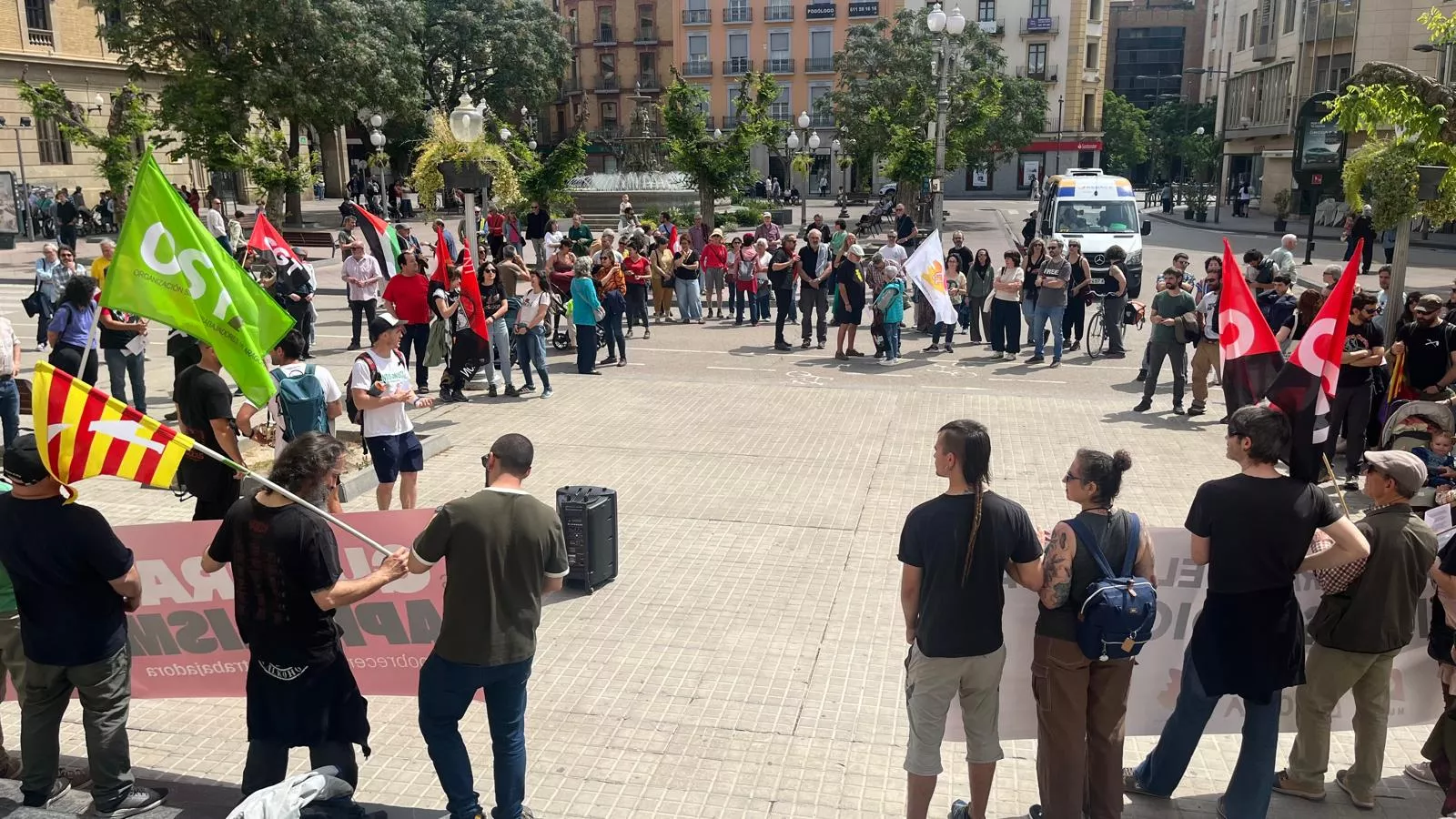 Manifestación del 1º de Mayo de CGT, CNT, OSTA e IA. Foto Myriam Martínez