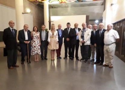 Carlos Saura con miembros del Rotary Club