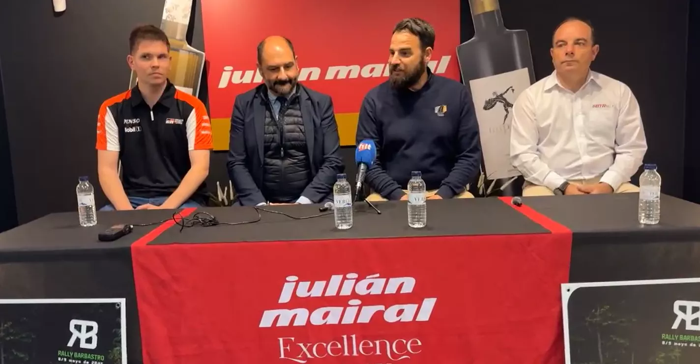 Presentación del VIII Rally de Barbastro 2026. Foto: captura vídeo Ronda Somontano