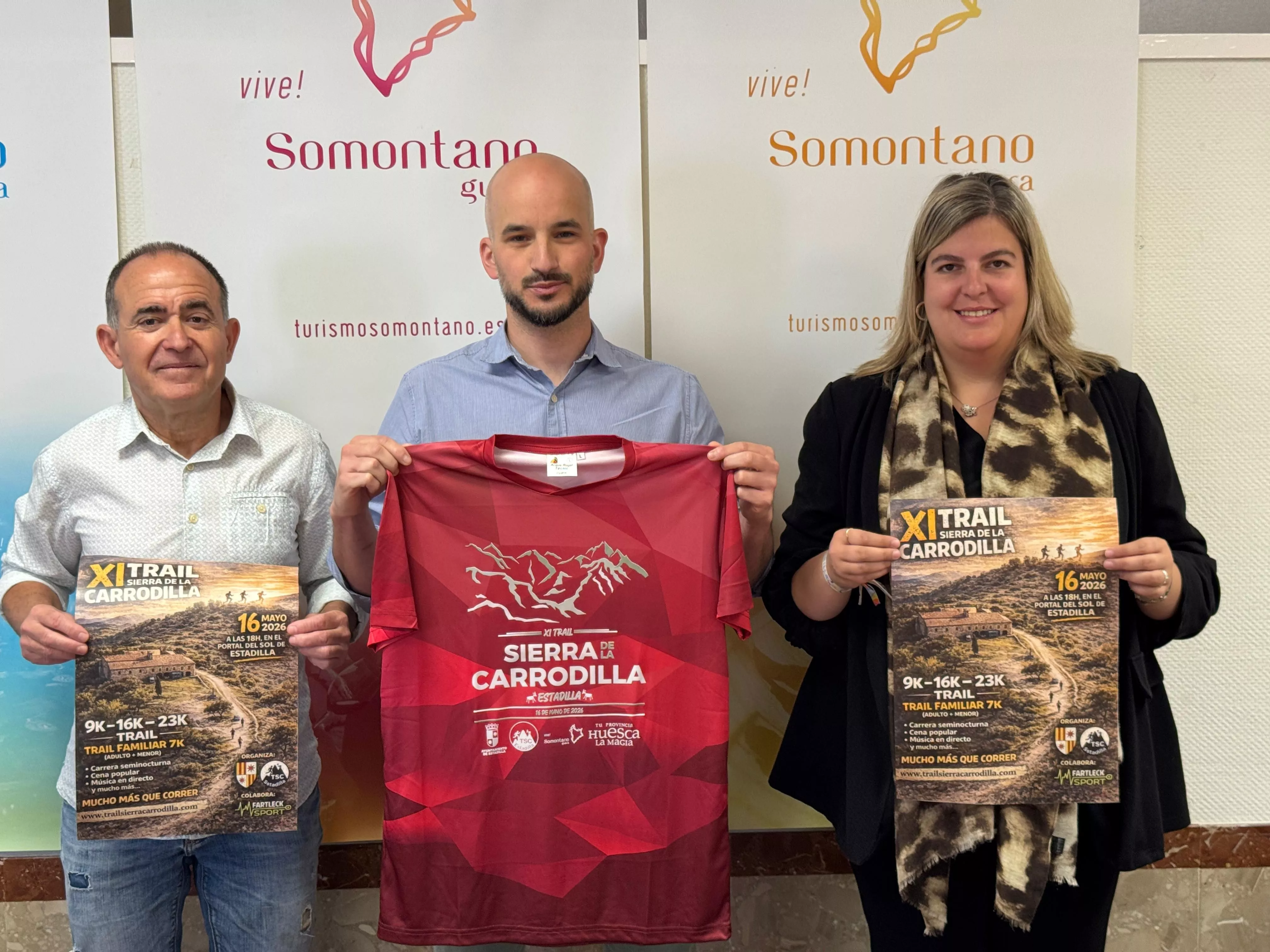 Castarlenas, Salinas y Lleyda en la presentación del XI Trail Sierra de la Carrodilla. 