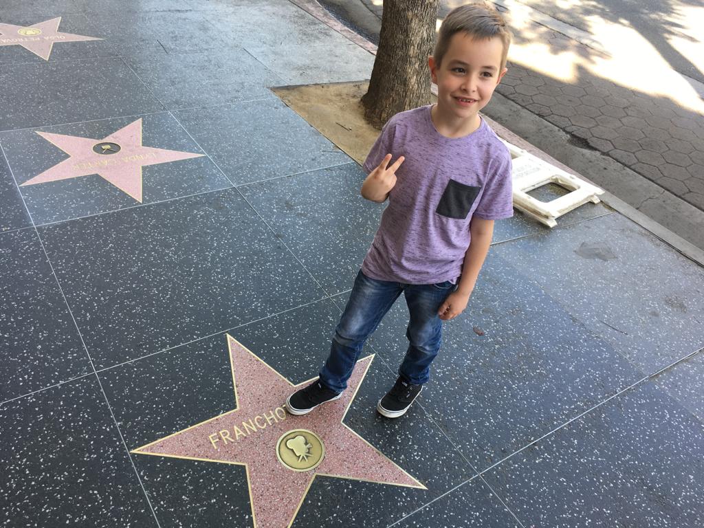 Francho, en el Paseo de la fama en Los Ángeles.