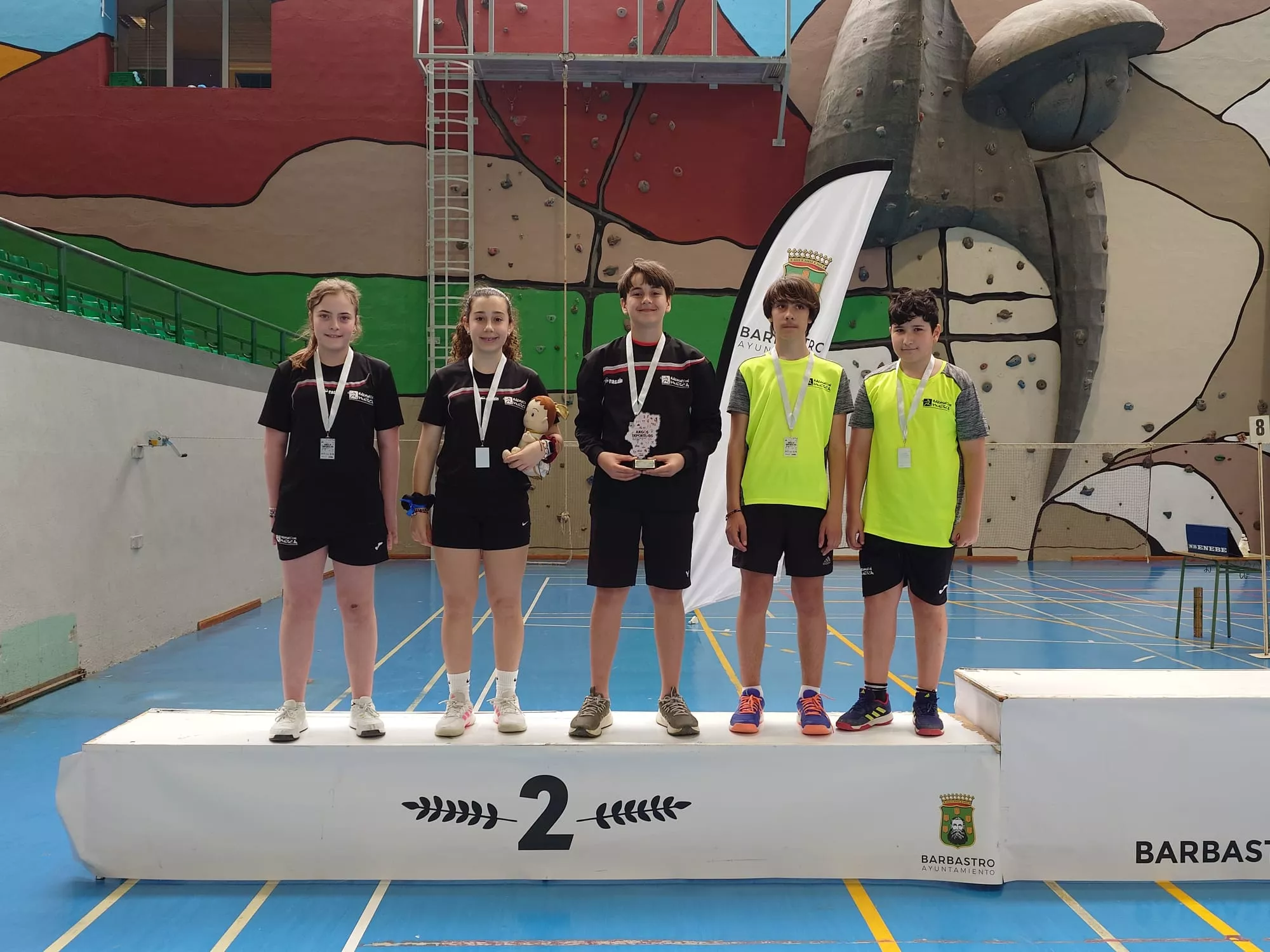 Campeonato de Aragón Escolar por equipos de badminton.