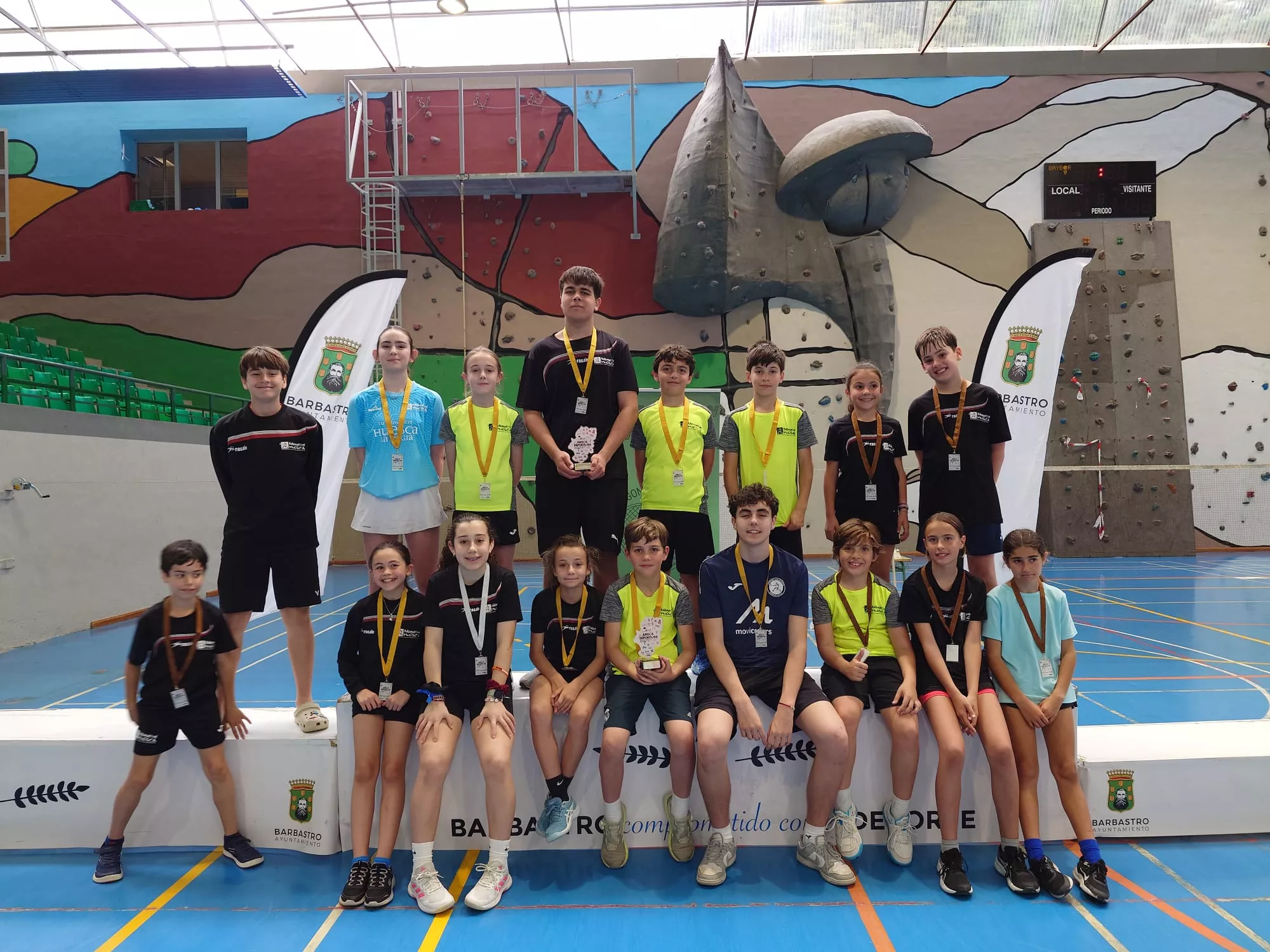 Campeonato de Aragón Escolar por equipos de badminton.