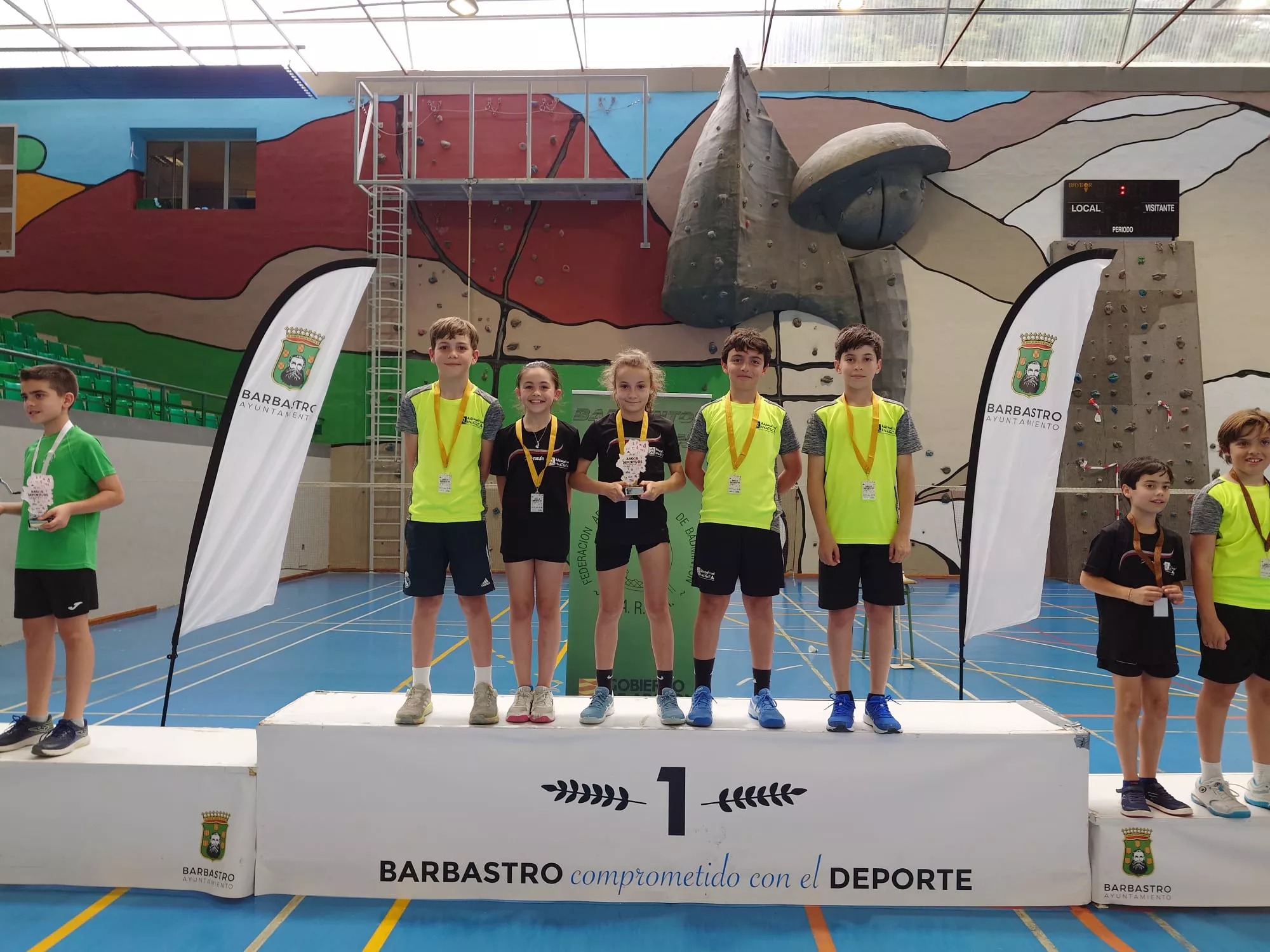 Campeonato de Aragón Escolar por equipos de badminton.