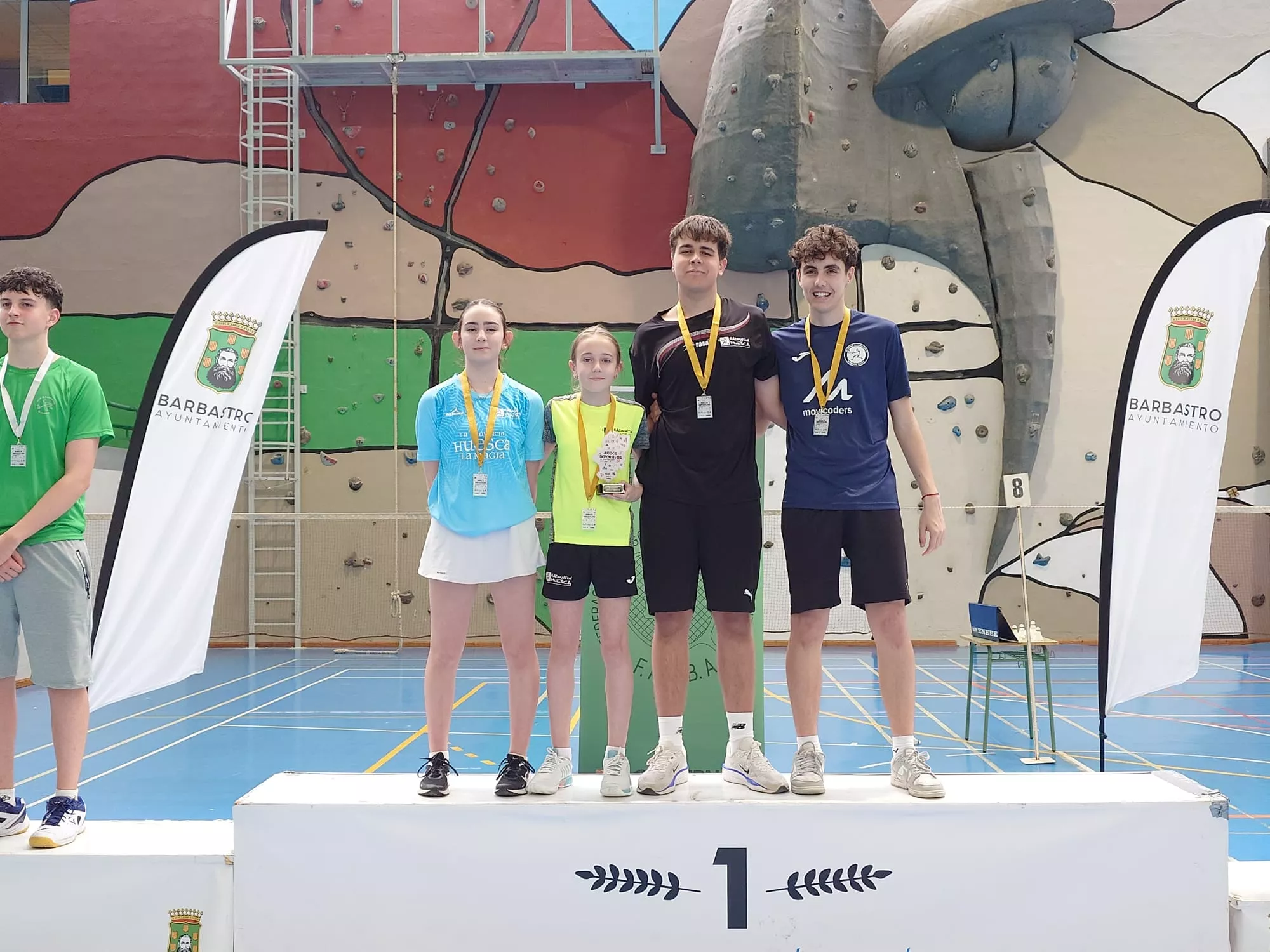 Campeonato de Aragón Escolar por equipos de badminton.