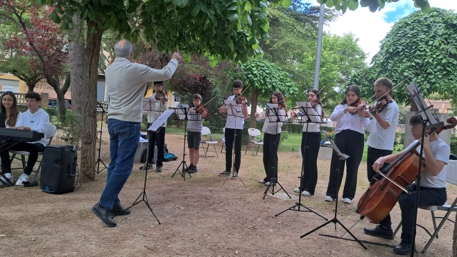 Convierto de violines del Conservatorio de Huesca en Barriofest.