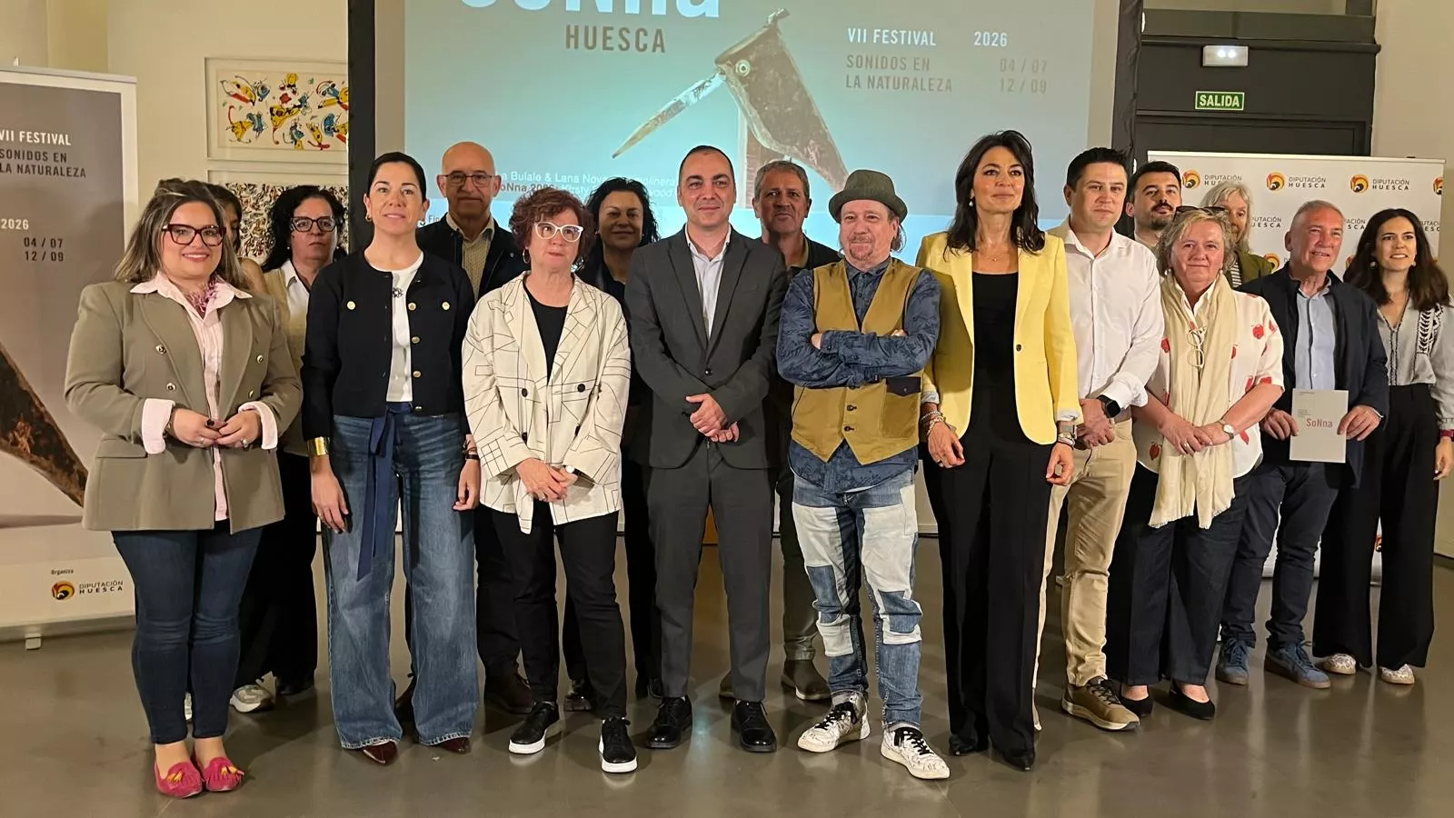 Participantes en la presentación del Festival Sonna en la Diputación de Huesca. Foto Mercedes Manterola