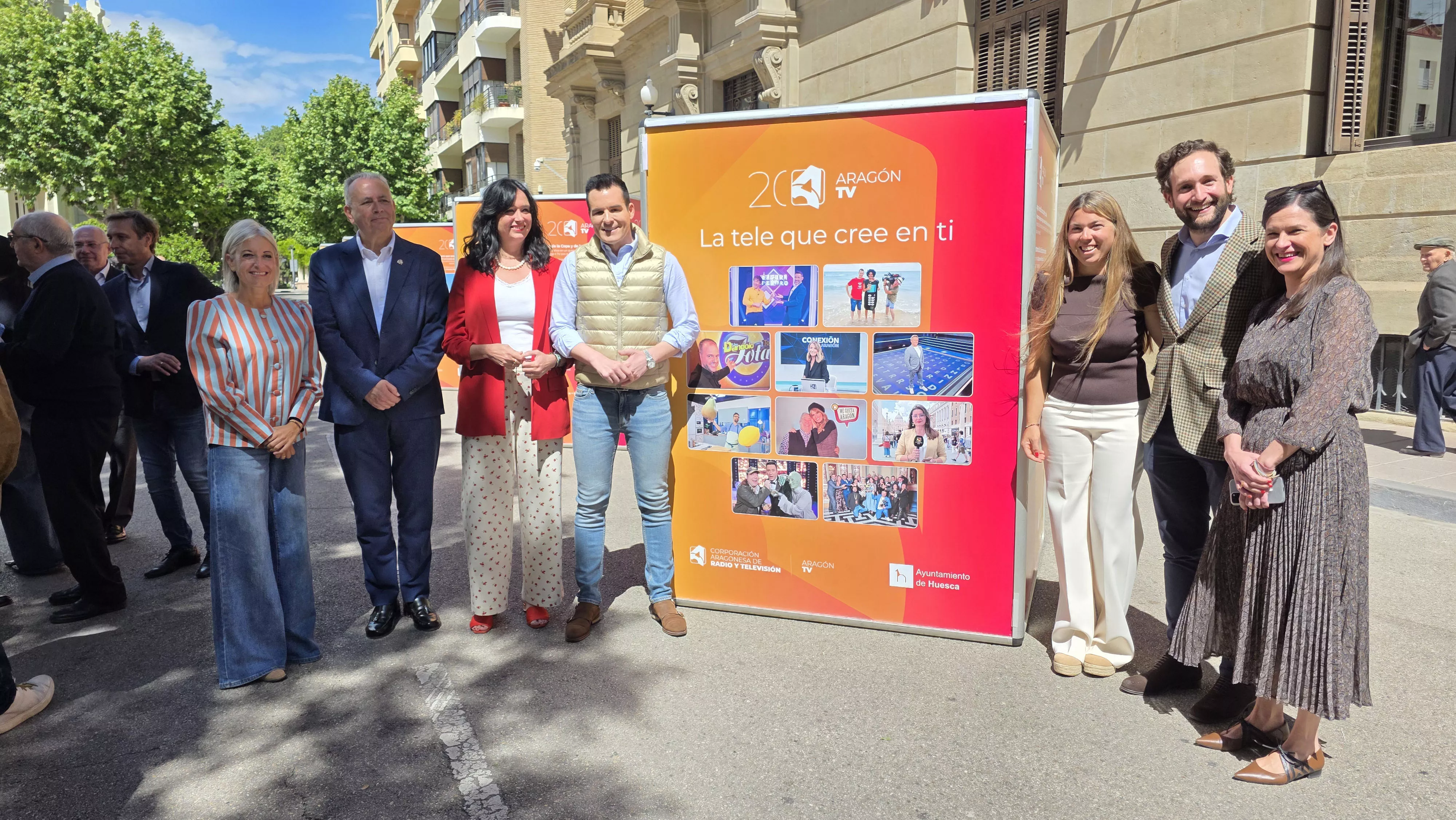 Inauguracióin de la exposición de los veinte años de Aragón Televisión