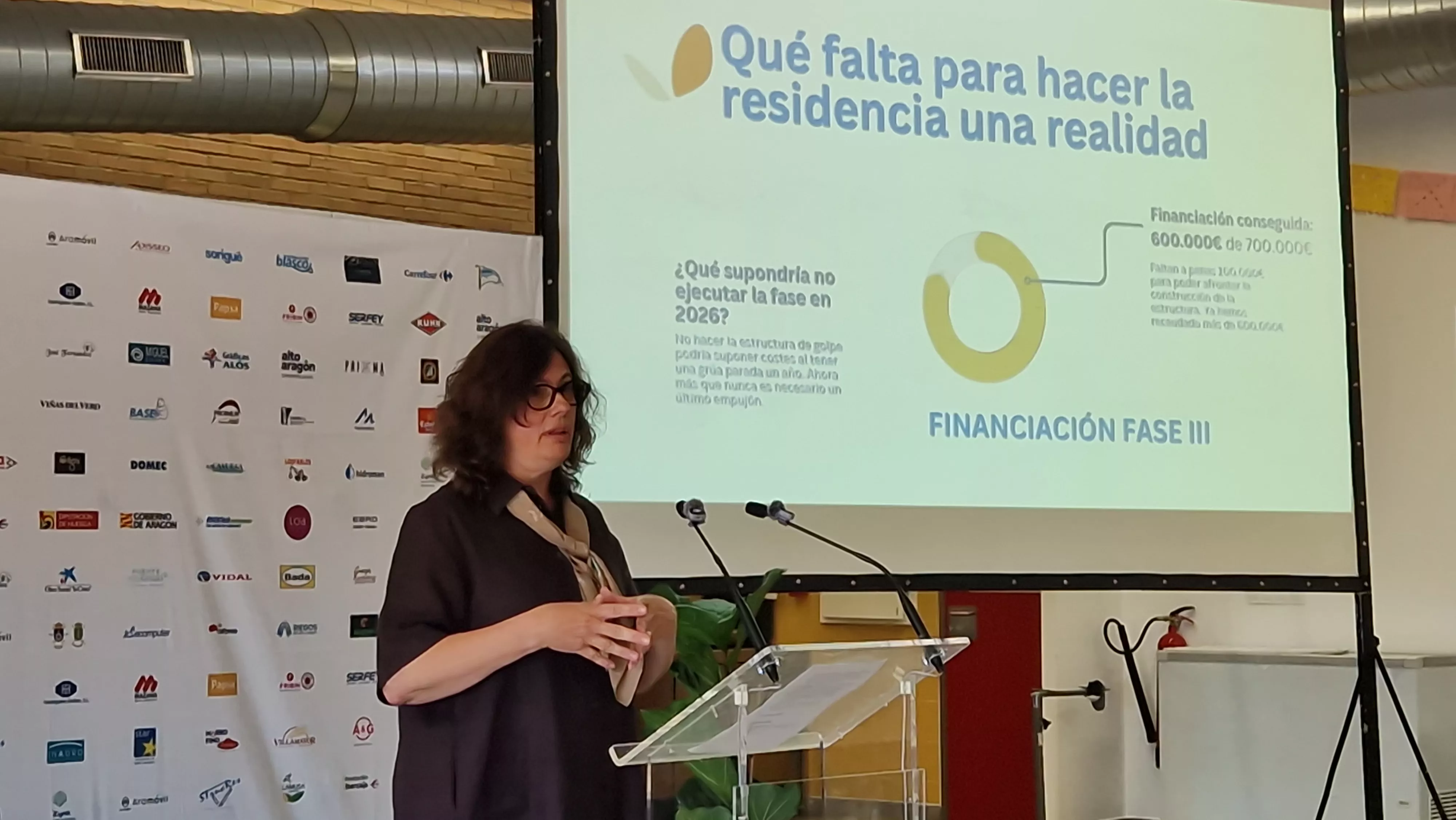 Pilar Oliván. Almuerzo de agradecimiento por la Marcha Aspace 2026. Foto Myriam Martínez