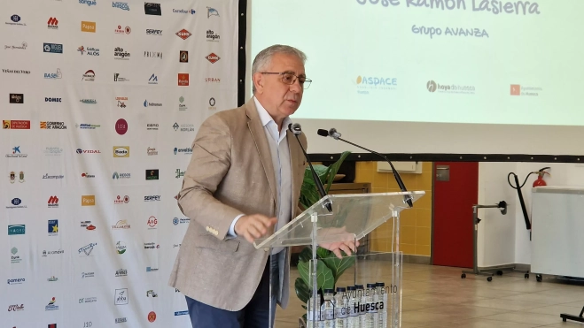 José Ramón Lasierra. Almuerzo de agradecimiento por la Marcha Aspace 2026. Foto Myriam Martínez