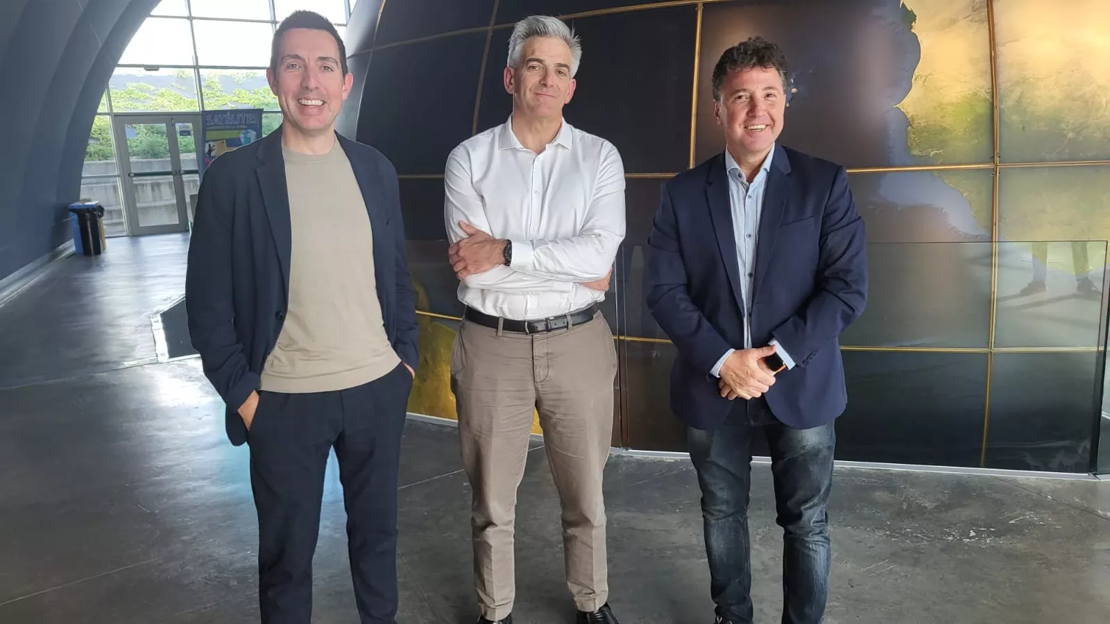 Diego Franco, Pedro Marco y Fernando Blasco en la presentación de los Talleres Huesca la Magia de la Gastronomía