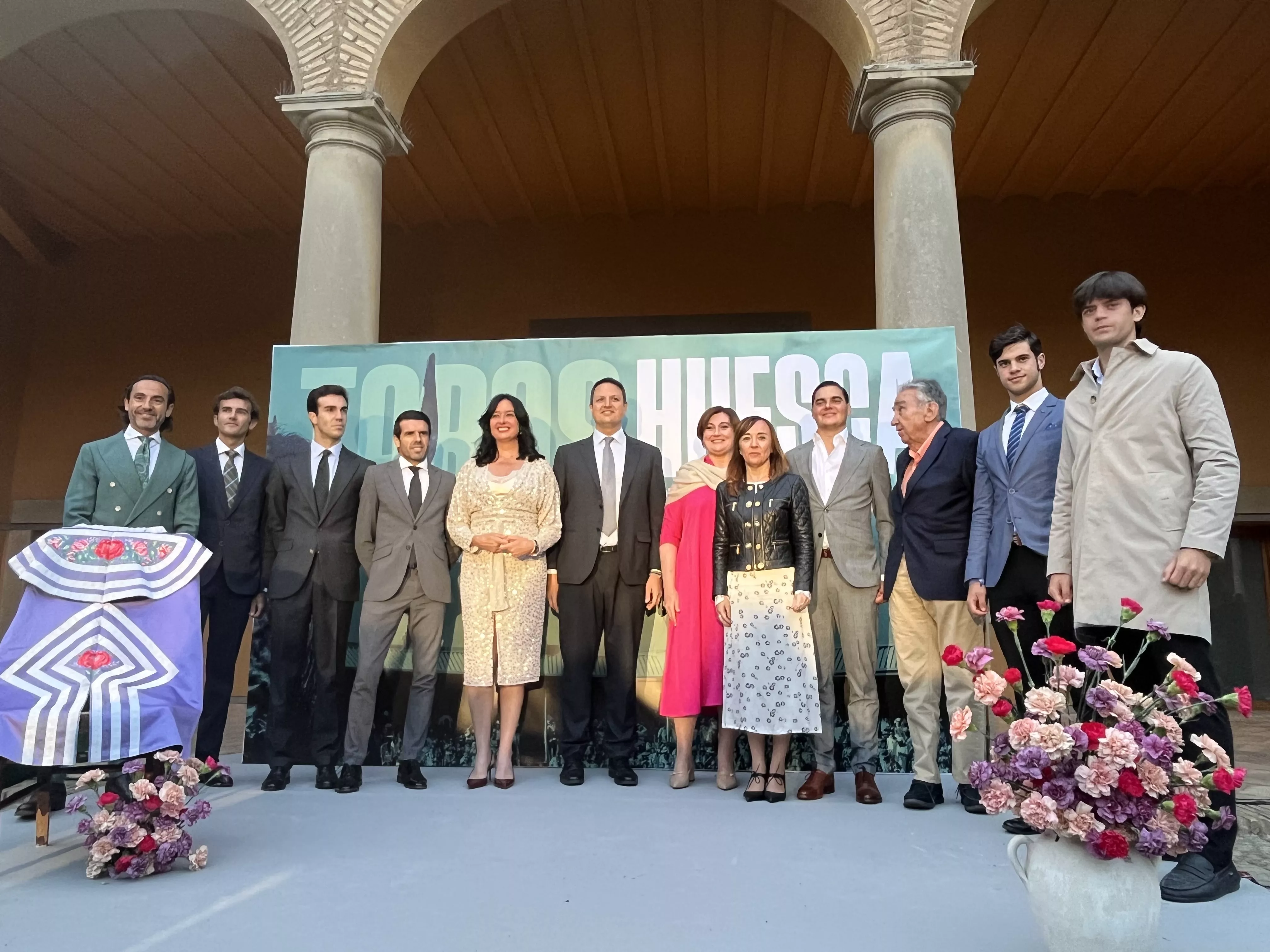 Protagonistas de la presentación de la Feria Taurina de Huesca 2026. Foto: Adri Mora