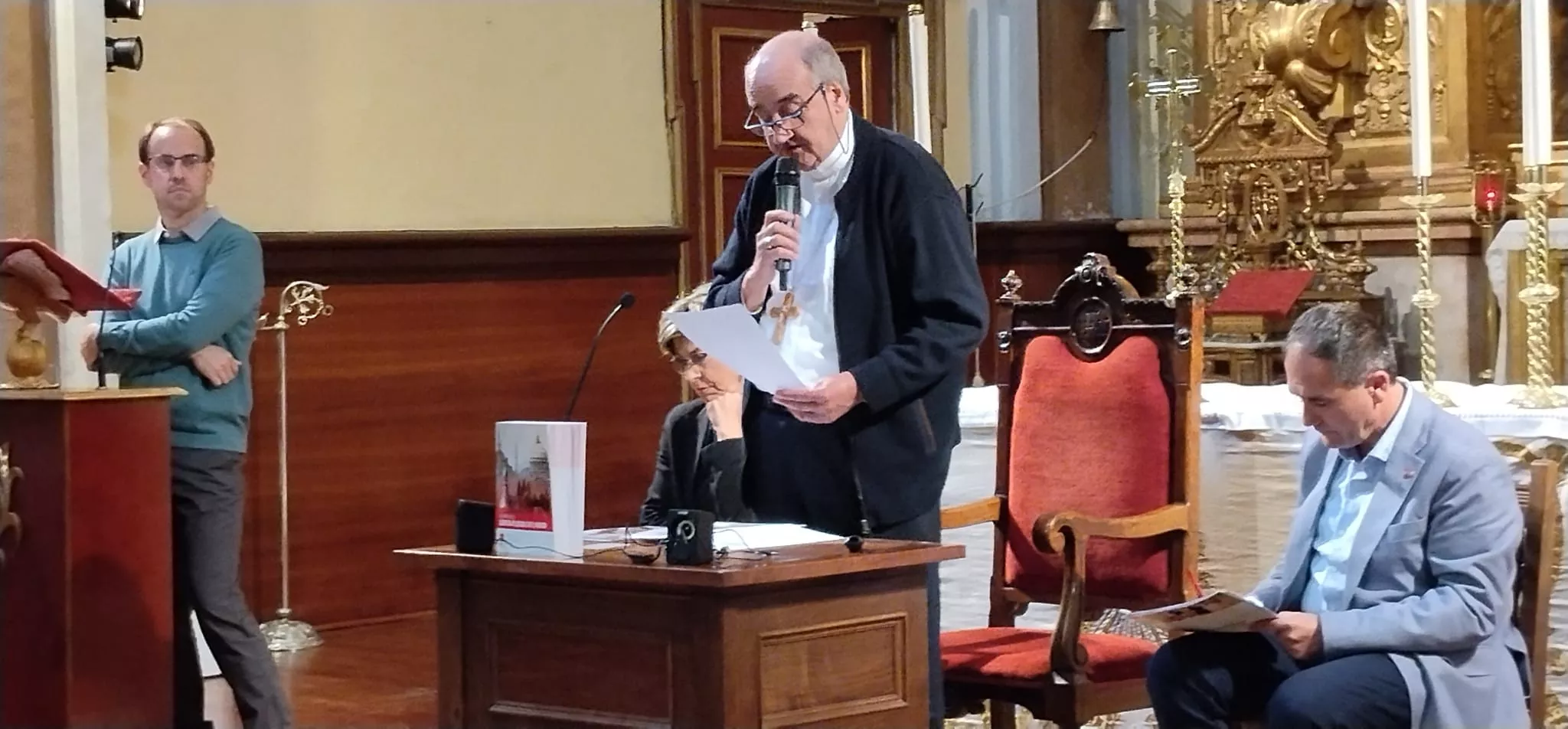 Padre Pedro en la presentación del Informe sobre Libertad Religiosa en el Mundo