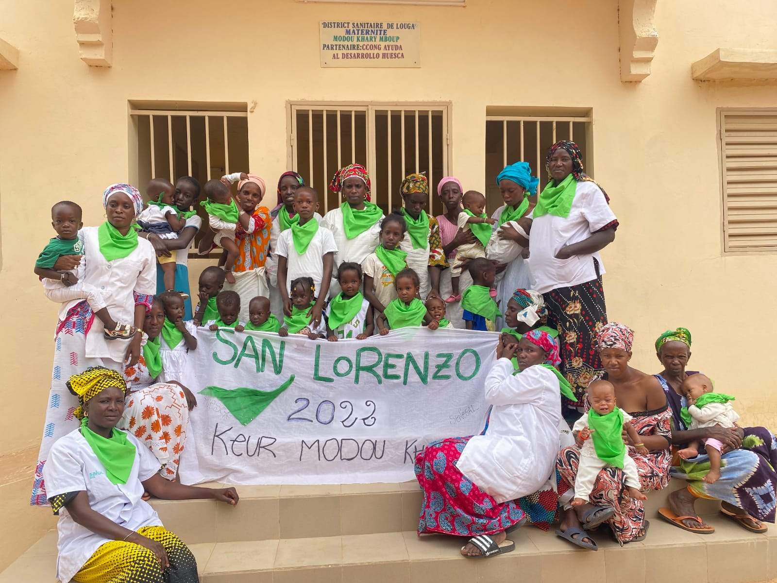 Celebración de San Lorenzo en la maternidad del Distrito Sanitario de Louga.