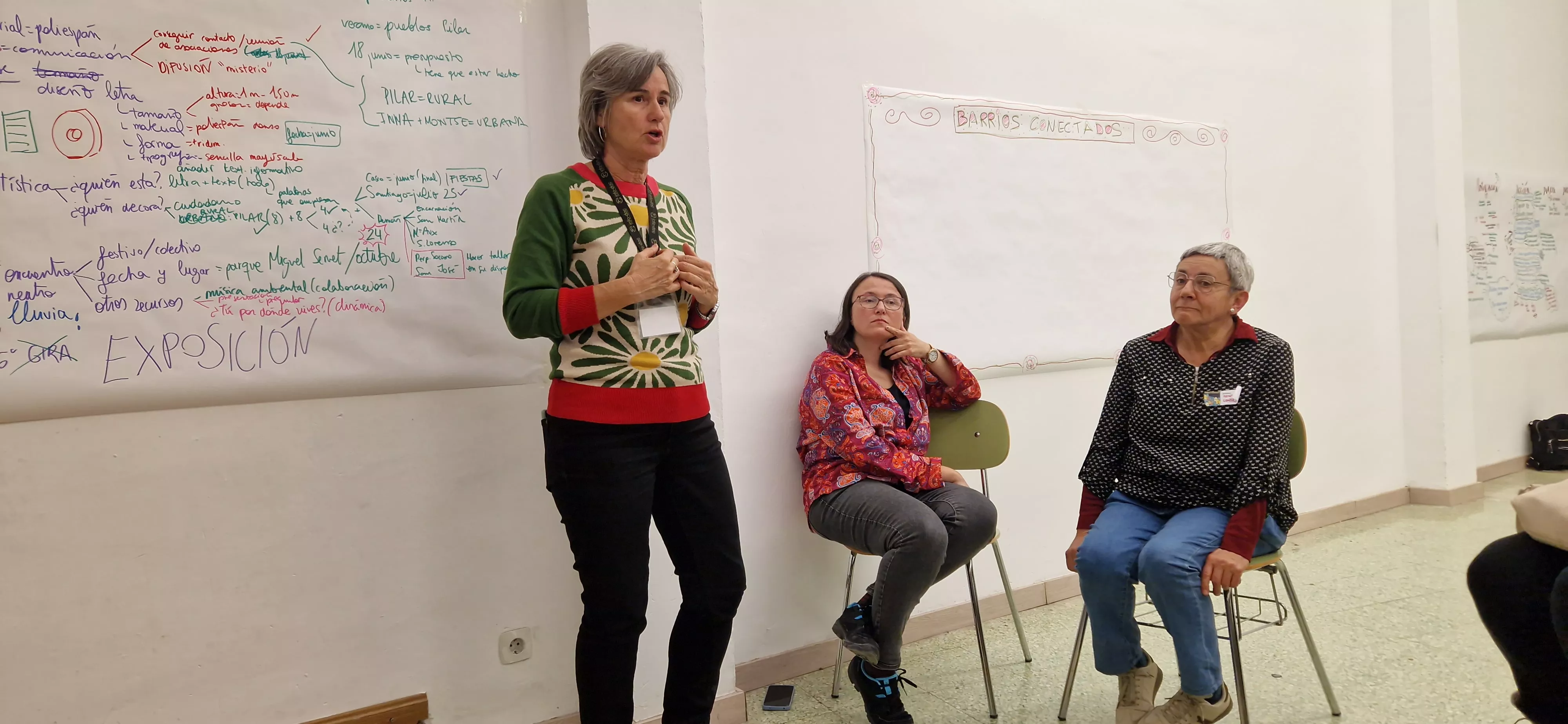Presentación de los prototipos elaborados en los Barrios Conectados. Foto Myriam Martínez