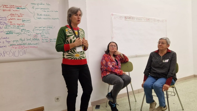 Presentación de los prototipos elaborados en los Barrios Conectados. Foto Myriam Martínez