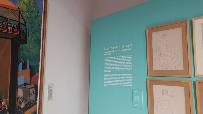 Imagen de la actual exposición sobre Acín en el Museo de Huesca. Imagen de la actual exposición sobre Acín en el Museo de Huesca.