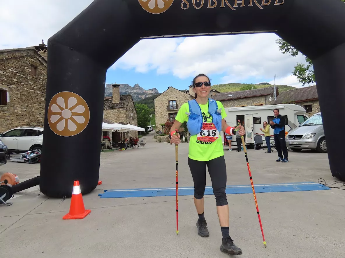 Vanesa Márquez, ganadora de la Ultra Trail, en meta. Vanesa Márquez, ganadora de la Ultra Trail, en meta.