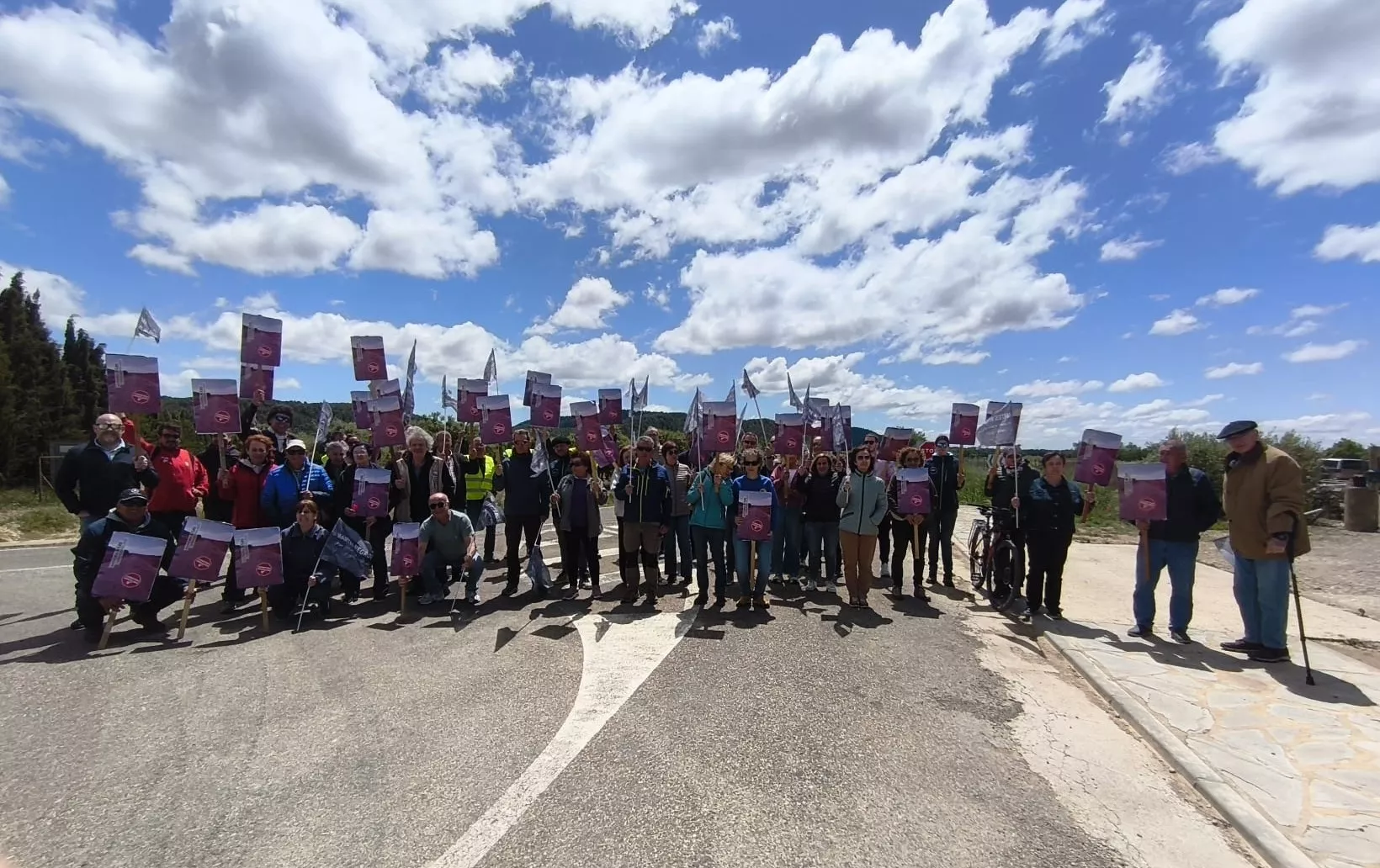 Protesta para exigir la mejora de la A125.