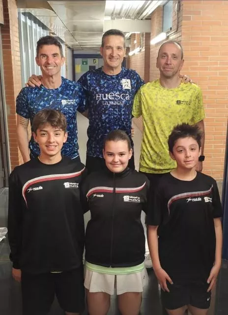 Jugadores del Huesca La Magia en Vitoria.