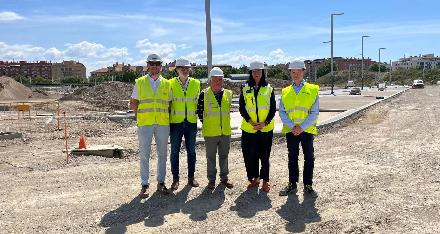 Visita a las obras de urbanización del polígono de Harineras. Foto Mercedes Manterola