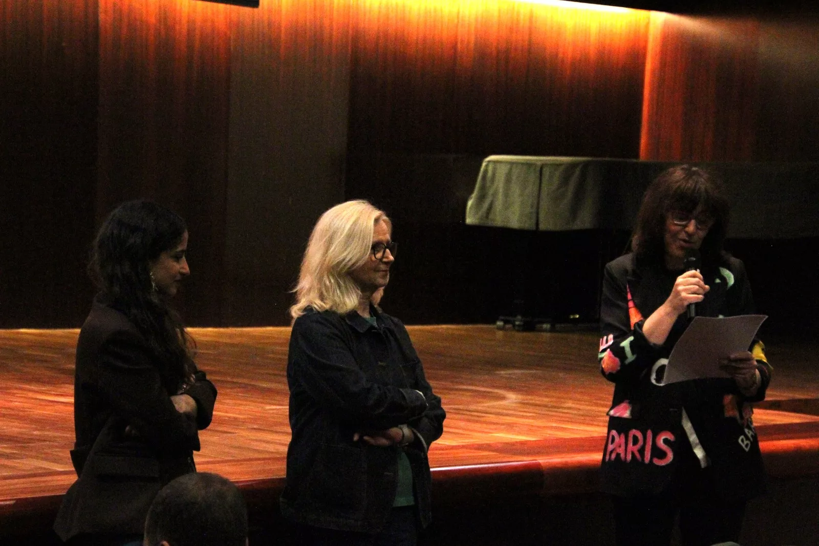 Presentación del cartel de la Muestra de Cine Realizados por Mujeres con Azucena Rodríguez y Ana Jarén. Foto Carlos Neofato