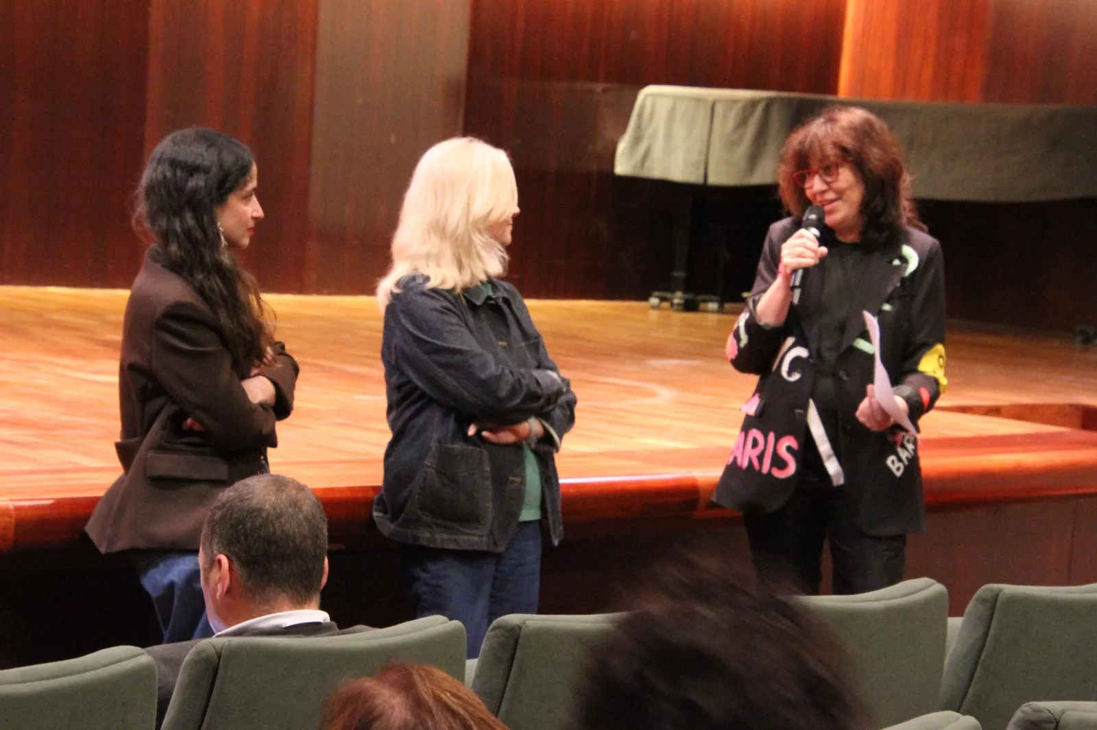 Ana Jarén, Azucena Rodríguez y Chus Fenero, en la Muestra de Cine Realizado por Mujerez. Foto Carlos Neofato