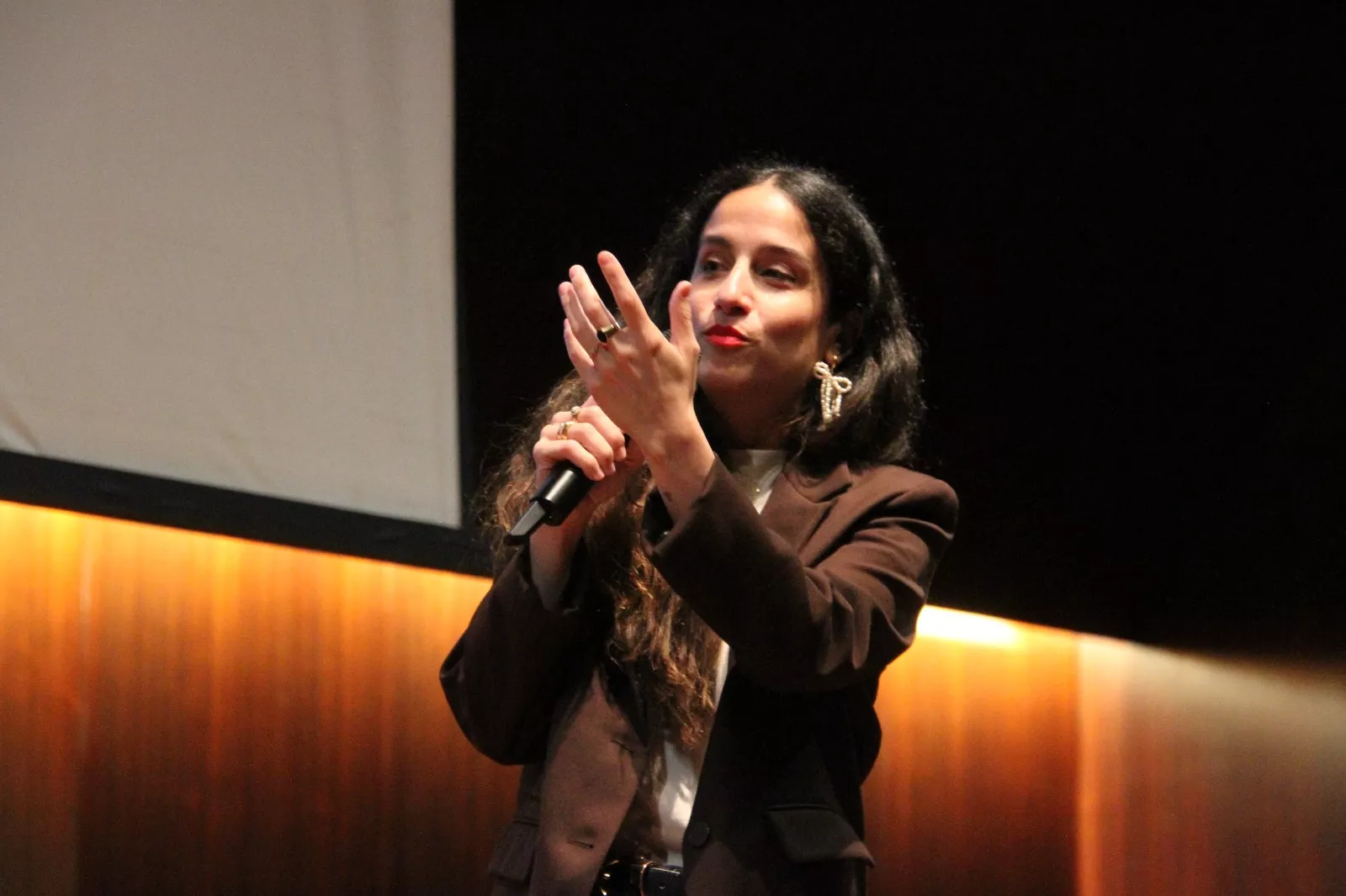 Ana Jarén, en la Muestra de Cine Realizado por Mujerez. Foto Carlos Neofato