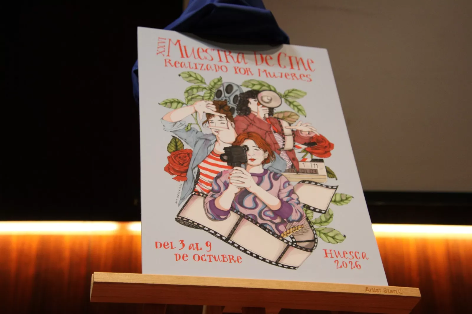 Presentación del cartel de la Muestra de Cine Realizados por Mujeres con Azucena Rodríguez y Ana Jarén. Foto Carlos Neofato Carlos Neofato