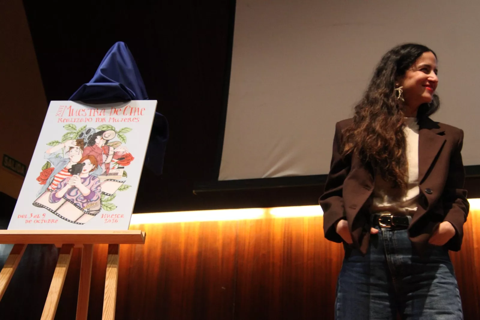Presentación del cartel de la Muestra de Cine Realizados por Mujeres con Azucena Rodríguez y Ana Jarén. Foto Carlos Neofato Carlos Neofato