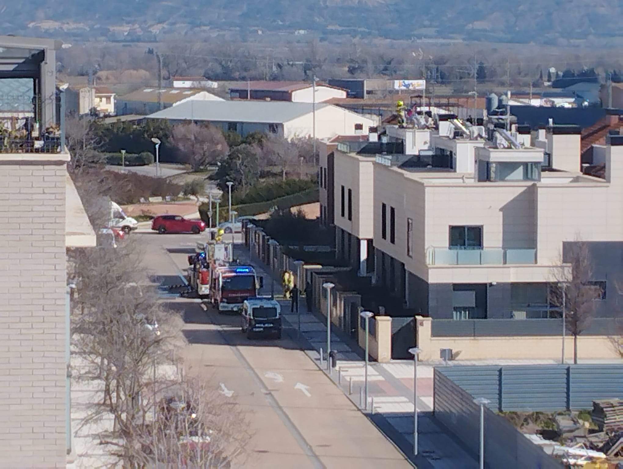 Se declara un incendio en una vivienda del barrio de Los Olivos de Huesca