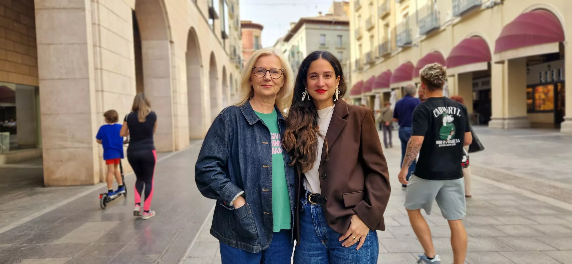 Azucena Rodríguez y Ana Jarén, protagonistas en Huesca en la Muestra de Cine Realizado por Mujeres. Foto Myriam Martínez
