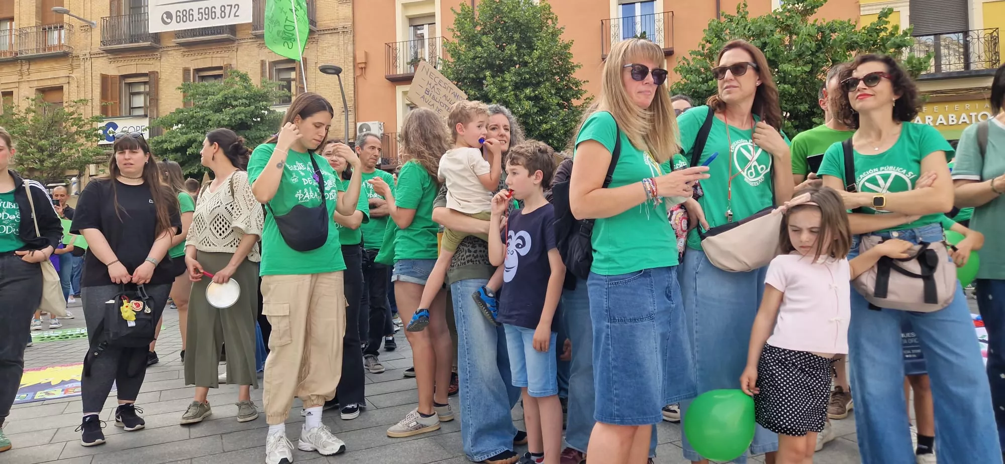 Huelga educativa en Huesca. Foto Myriam Martínez