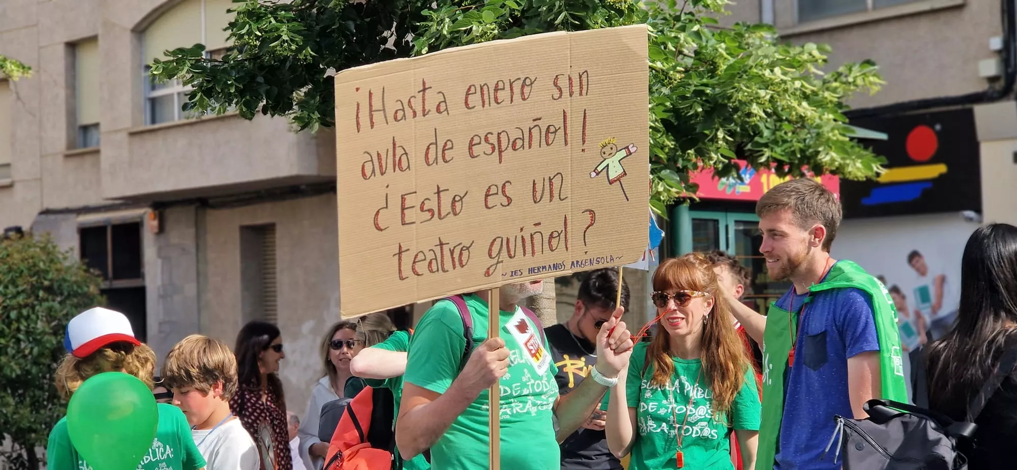 Huelga educativa en Huesca. Foto Myriam Martínez