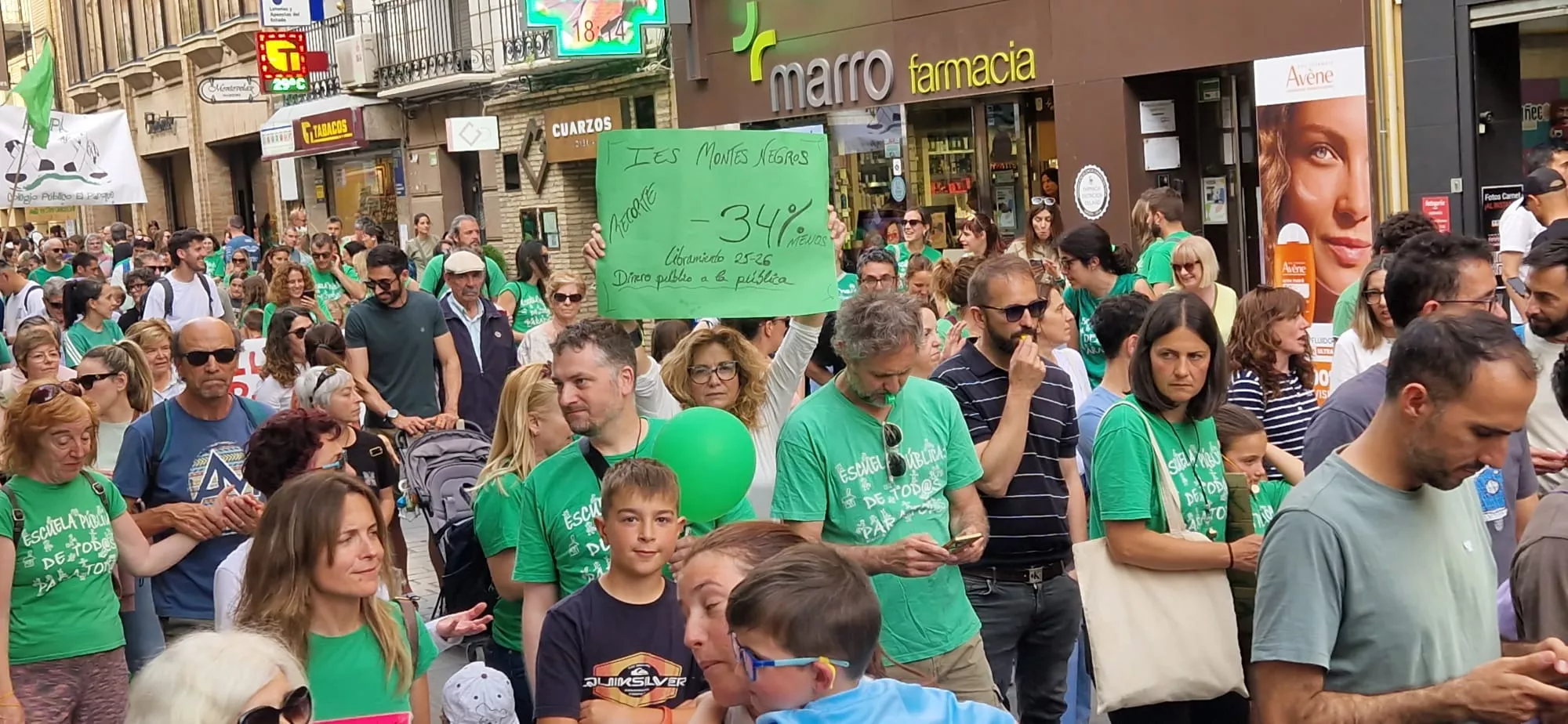 Huelga educativa en Huesca. Foto Myriam Martínez
