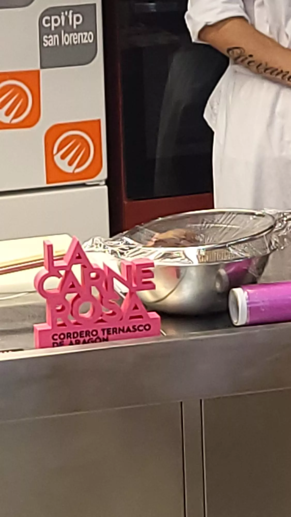 Taller de  Julio Rioyo sobre Casquería en la Escuela de Hostelería de Huesca