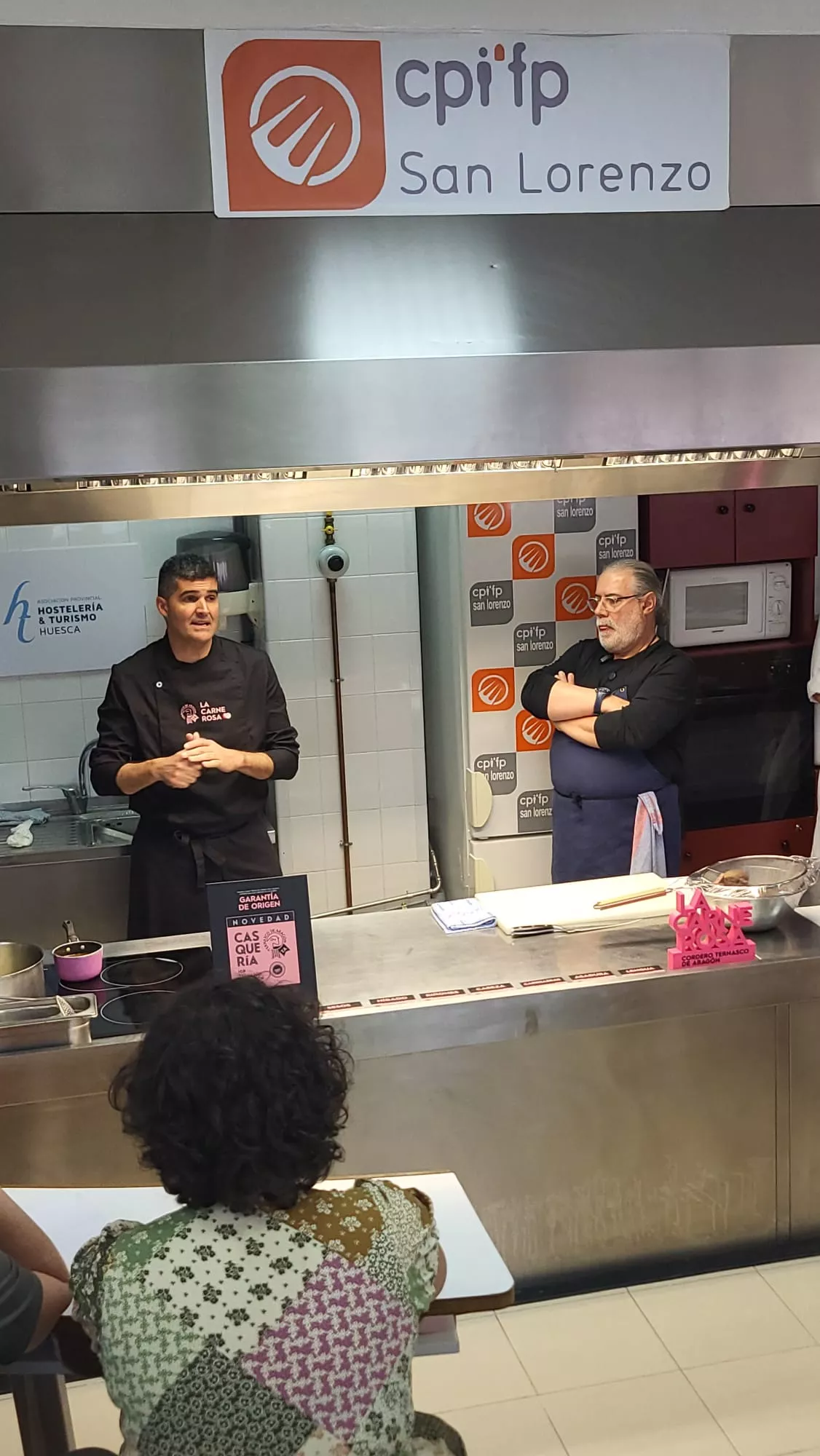 Taller de  Julio Rioyo sobre Casquería en la Escuela de Hostelería de Huesca