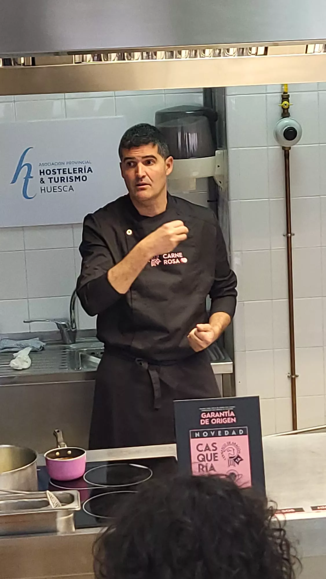 Taller de  Julio Rioyo sobre Casquería en la Escuela de Hostelería de Huesca