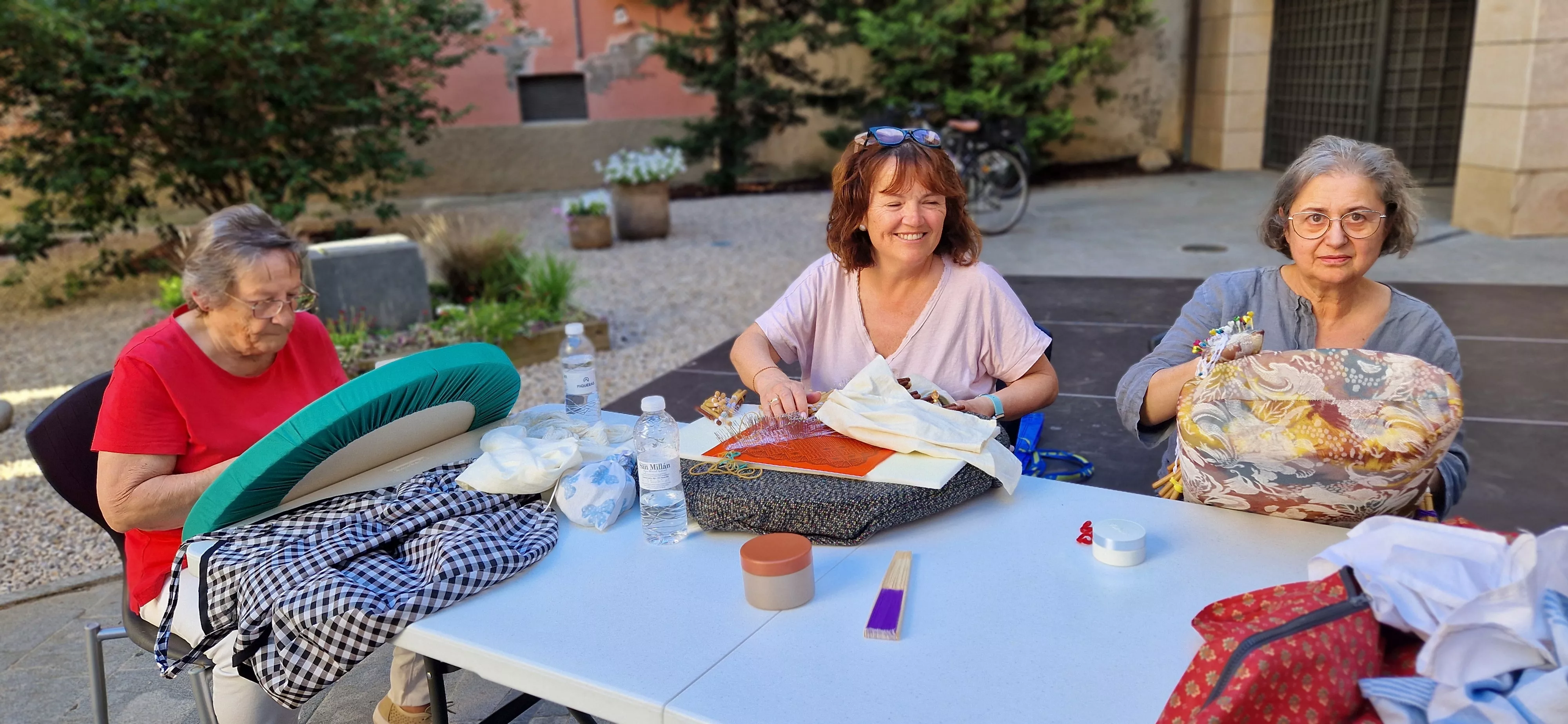Curso de encaje de bolillos de la Fundación Ibercaja. Foto Myriam Martínez