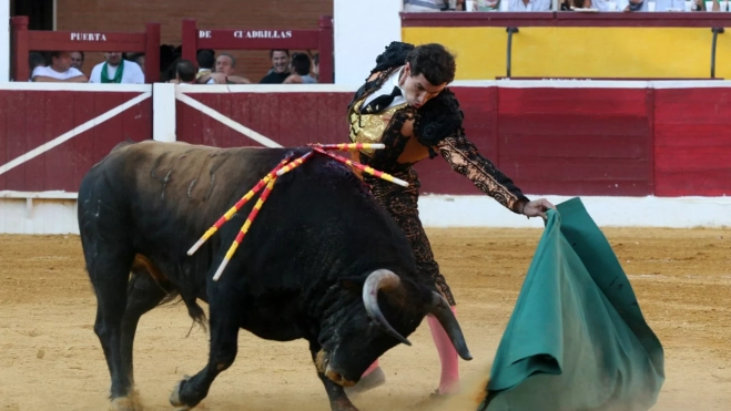 Tomás el día de su despedida, con muleta verde. Foto Carlos Jalle González Tomás el día de su despedida, con muleta verde. Foto Carlos Jalle González