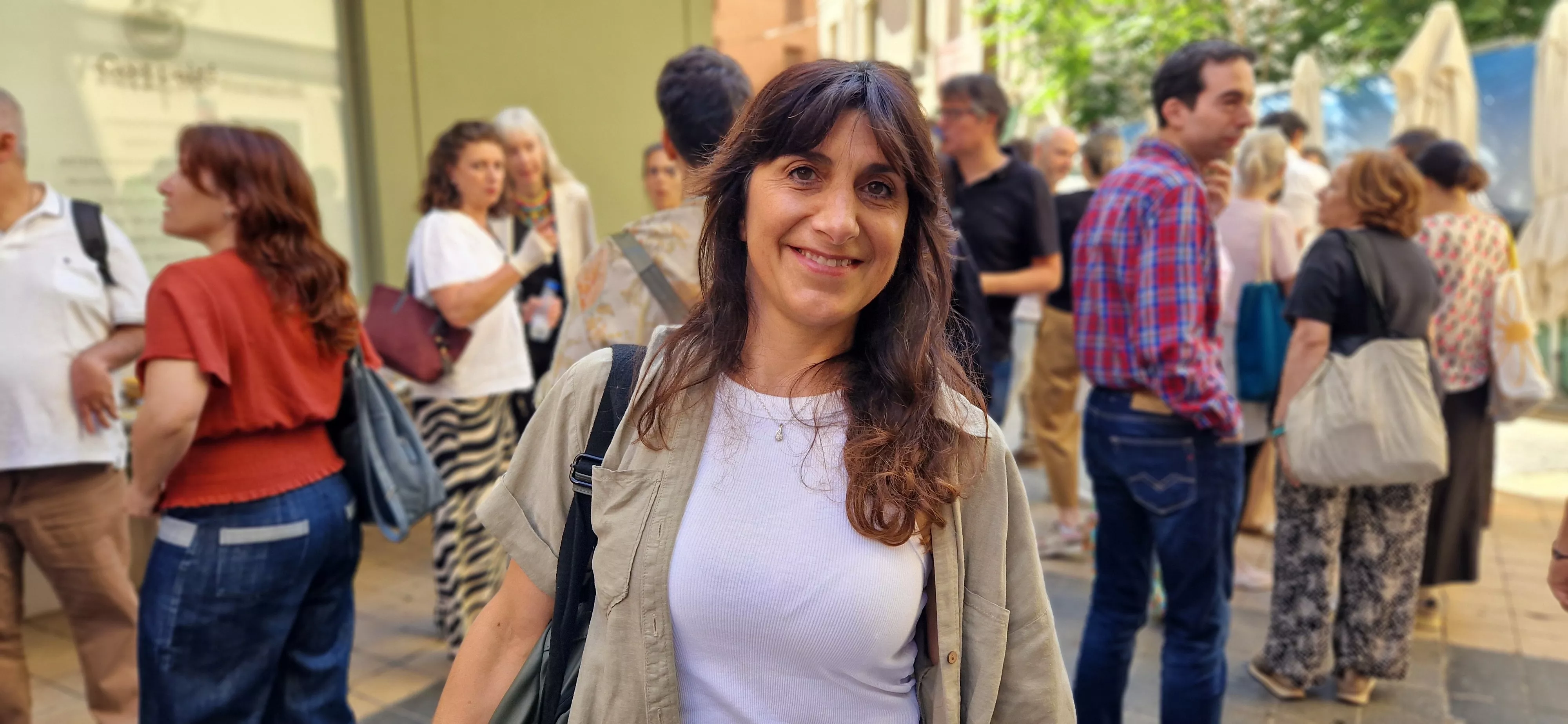 Montse Lardíes, responsable de La Cocinilla de Torla. Primeros sellos para los "Establecimientos más accesibles". Foto Myriam Martínez
