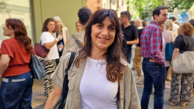 Montse Lardíes, responsable de La Cocinilla de Torla. Primeros sellos para los "Establecimientos más accesibles". Foto Myriam Martínez