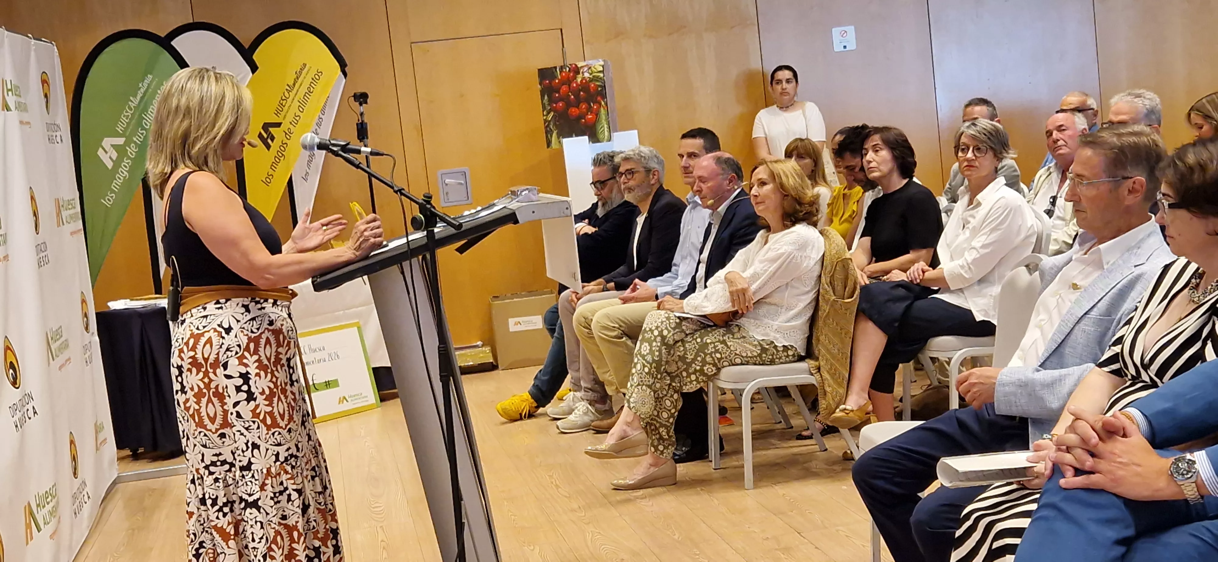 Adriana Oliveros ha presentado la Gala de Huesca Alimentaria 2026. Foto Myriam Martínez