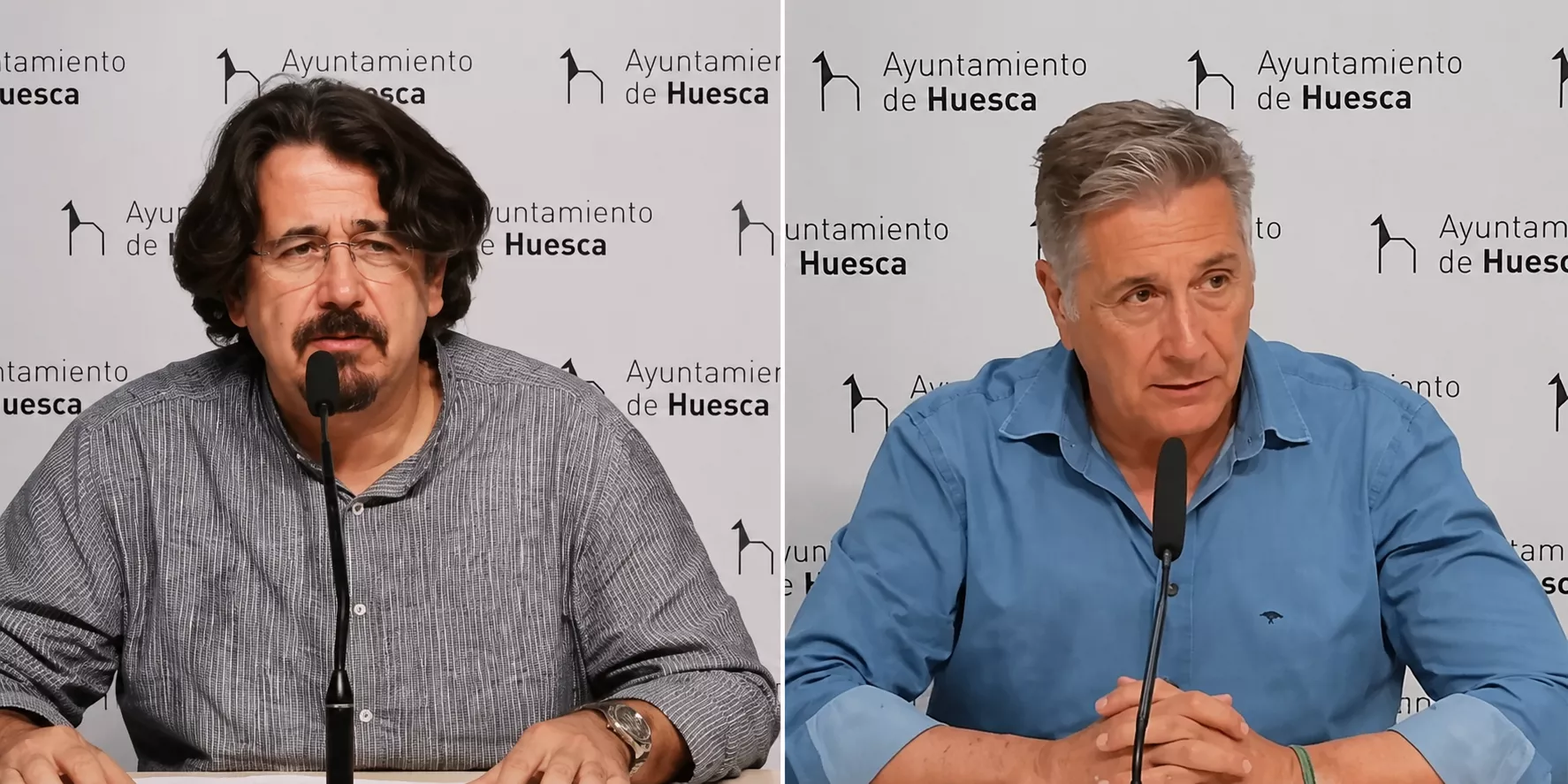 José Luis Rubió y Ricardo Oliván han dado sendas ruedas de prensa sobre las asignaciones municipales..