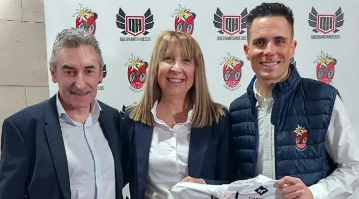 Imagen de la presentación de los Campeonato de España de Sabiñánigo, con Fernando Escartín y Berta Fernández. 