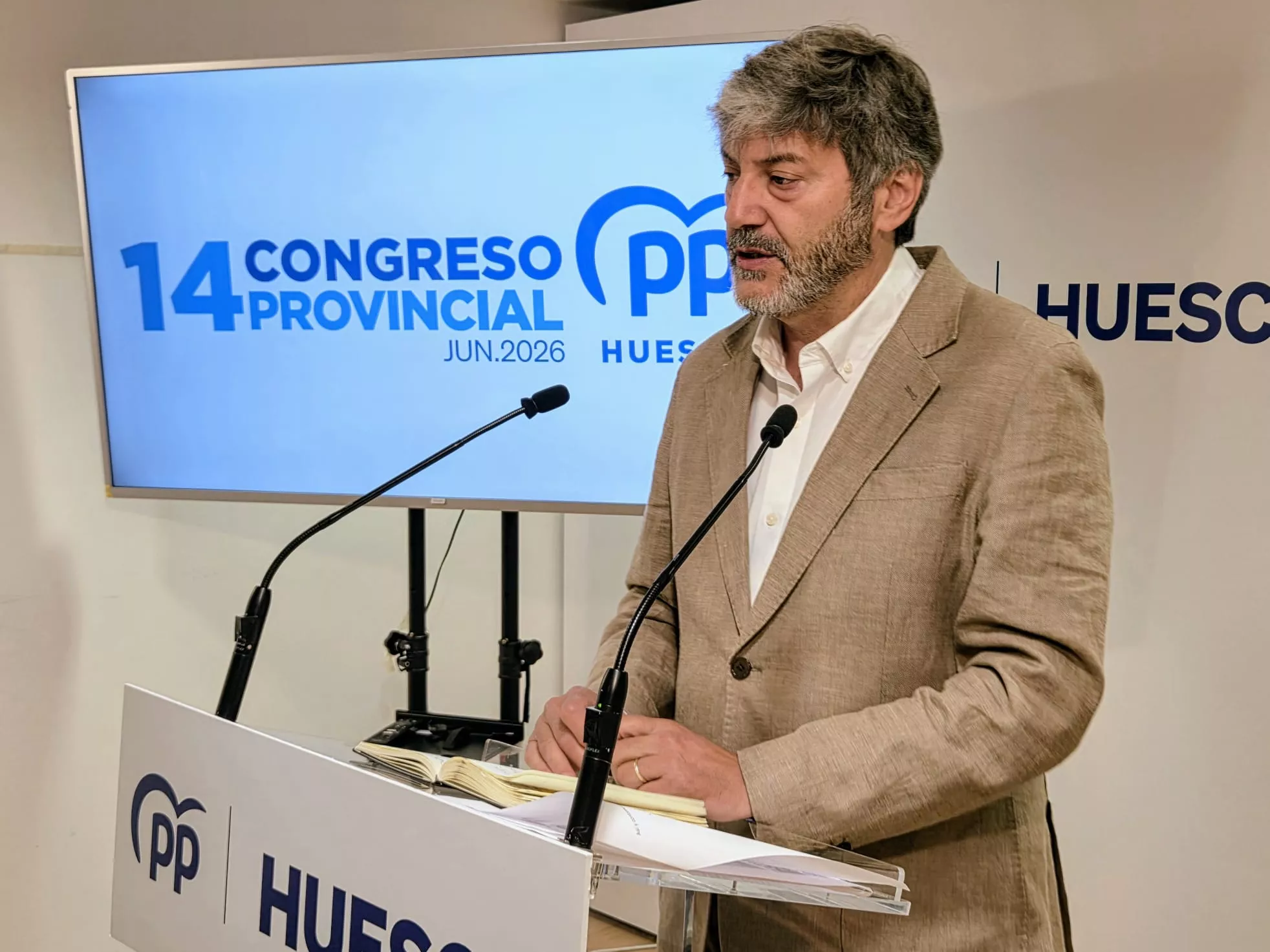 Gerardo Oliván ha anunciado que no se presenta a la reelección como presidente del PP en la provincia de Huesca.
